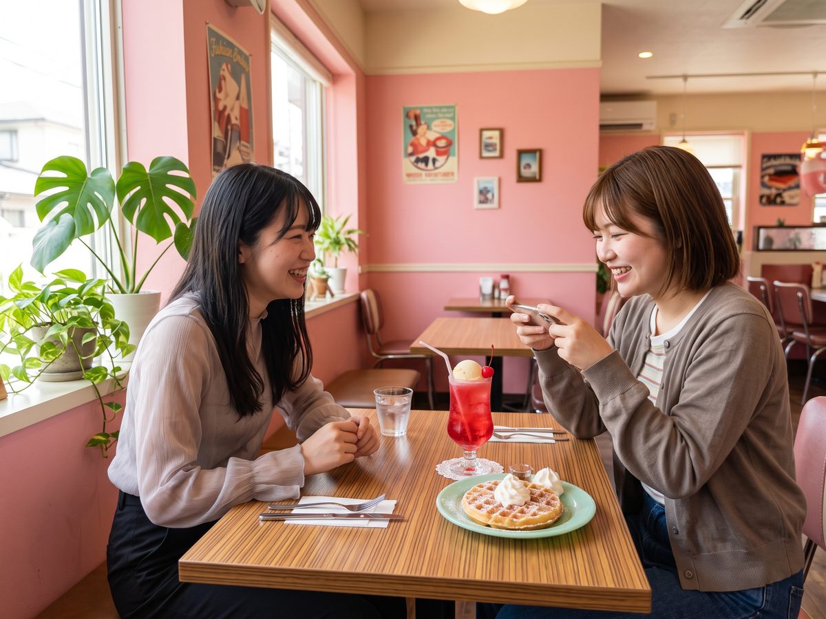 お友だち同士でおしゃべりを楽しむお客さまの様子